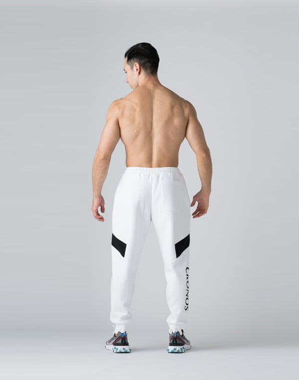 CRONOS THIGH SWITCH SWEATS LONGPANTS【WHITE】