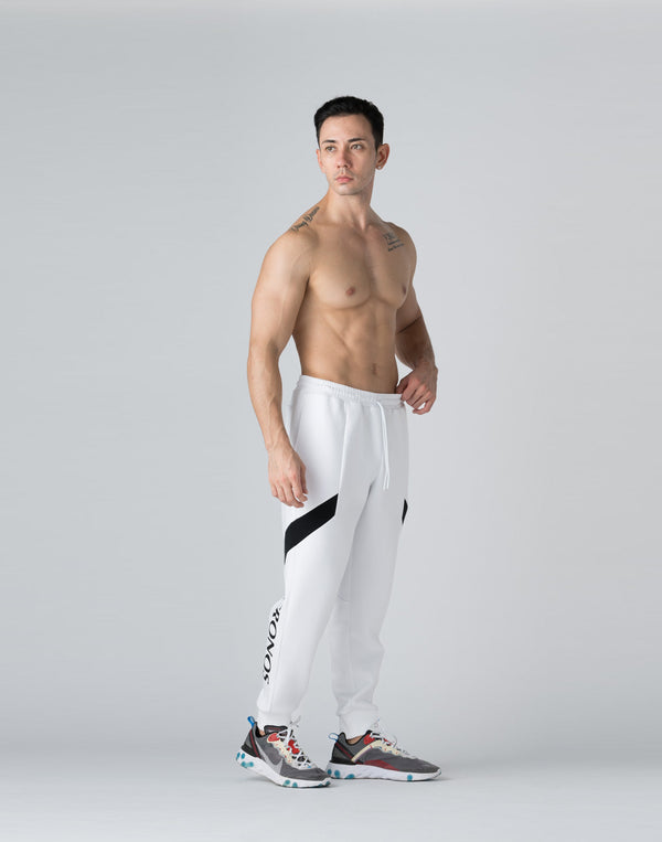 CRONOS THIGH SWITCH SWEATS LONGPANTS【WHITE】