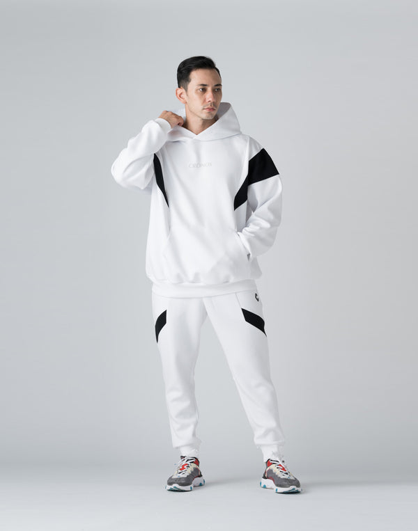 CRONOS THIGH SWITCH SWEATS LONGPANTS【WHITE】