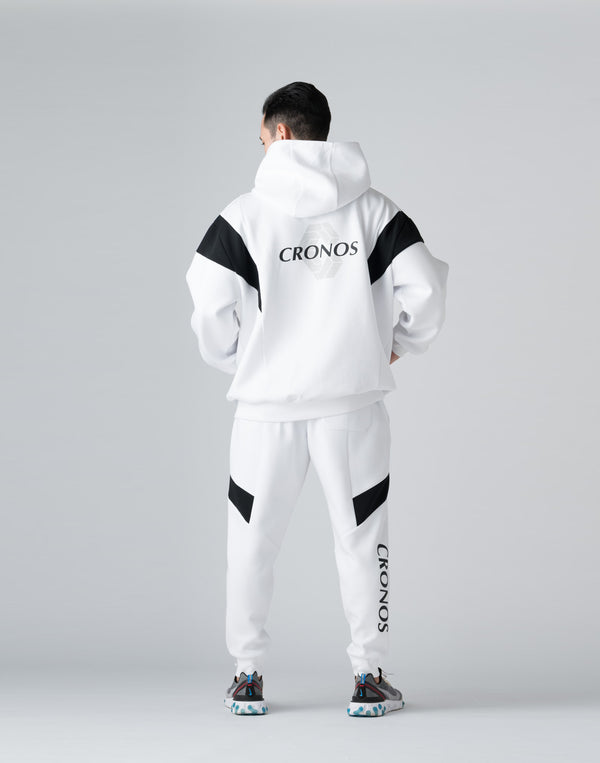 CRONOS THIGH SWITCH SWEATS LONGPANTS【WHITE】