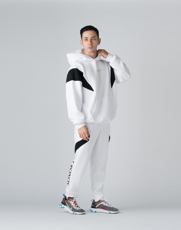 CRONOS THIGH SWITCH SWEATS LONGPANTS【WHITE】