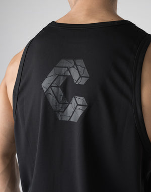 CRONOS ONE SIDE DOUBLE STRIPES TANKTOP【WHITE】