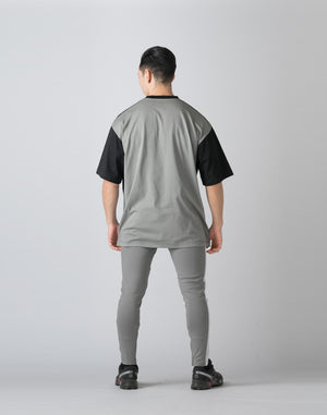 CRONOS FRONT BACK CONTRAST T-SHIRT【BLACK】