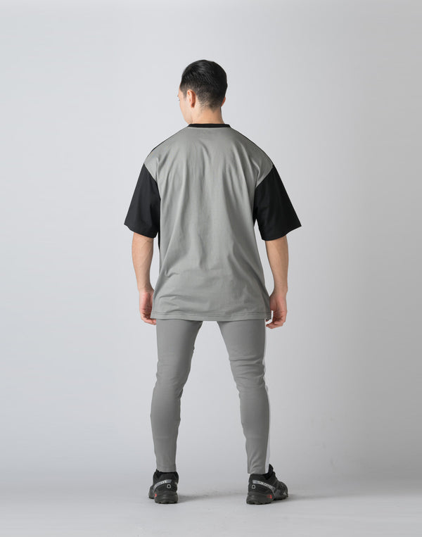 CRONOS FRONT BACK CONTRAST T-SHIRT【BLACK】