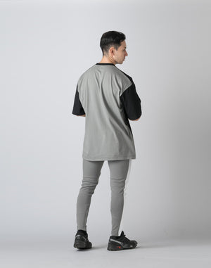 CRONOS FRONT BACK CONTRAST T-SHIRT【BLACK】