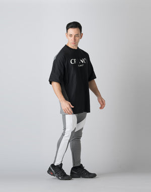 CRONOS FRONT BACK CONTRAST T-SHIRT【BLACK】