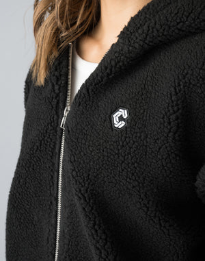 CRONOS WOMEN BOA ZIP HOODIE【BEIGE】