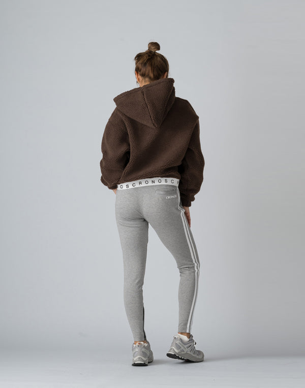 CRONOS WOMEN BOA ZIP HOODIE【BEIGE】