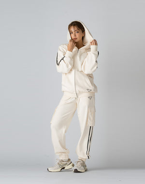 CRONOS×IRAL ZIP HOODIE【WHITE】