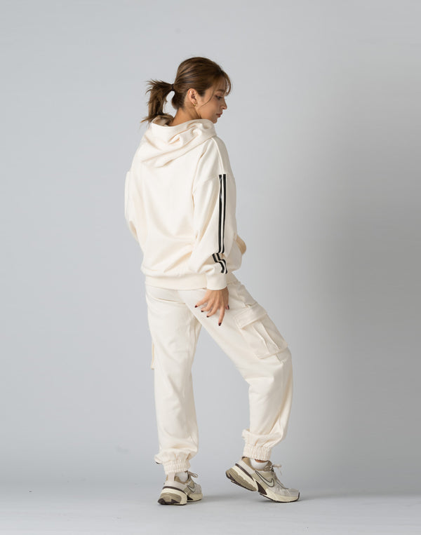 CRONOS×IRAL ZIP HOODIE【WHITE】