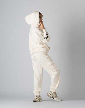 CRONOS×IRAL ZIP HOODIE【WHITE】