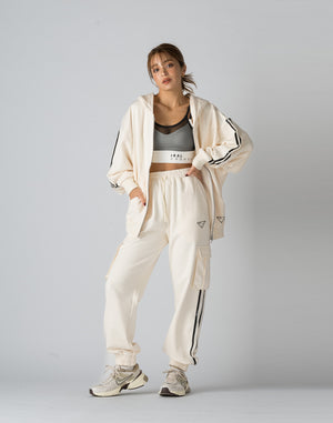 CRONOS×IRAL ZIP HOODIE【WHITE】