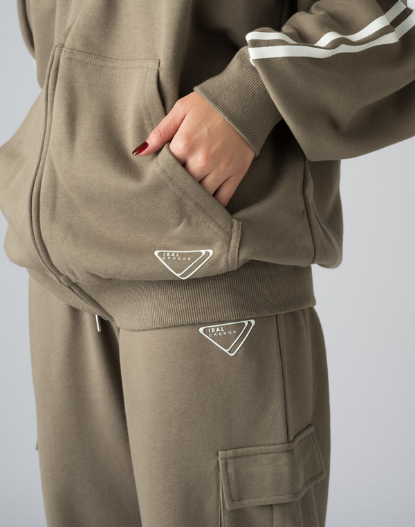 CRONOS×IRAL ZIP HOODIE【WHITE】
