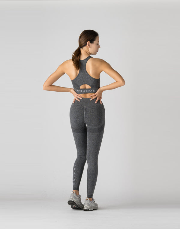 CRONOS WOMEN STYLE UP LEGGINGS【GRAY】