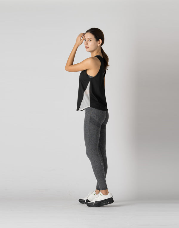 CRONOS WOMEN STYLE UP LEGGINGS【GRAY】