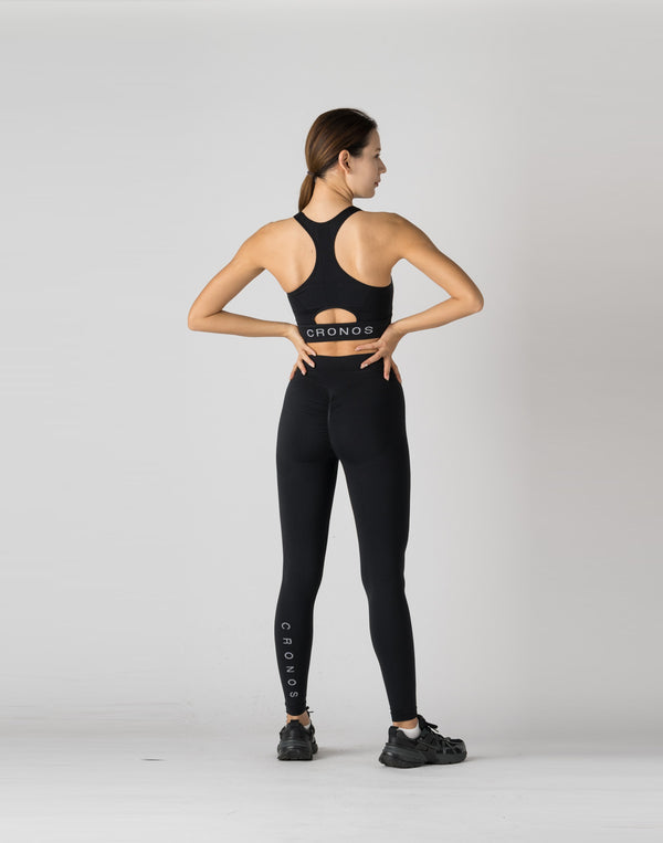 CRONOS WOMEN STYLE UP LEGGINGS【BLACK】