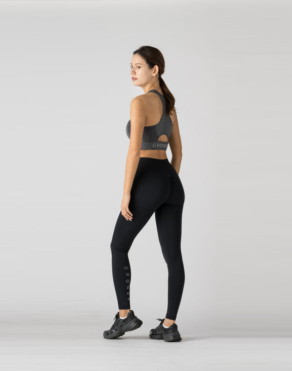 CRONOS WOMEN STYLE UP LEGGINGS【BLACK】