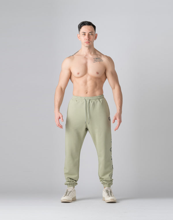 CRONOS Reflector Print Sweat Long Pants【SAGE】