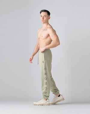 CRONOS Reflector Print Sweat Long Pants【SAGE】