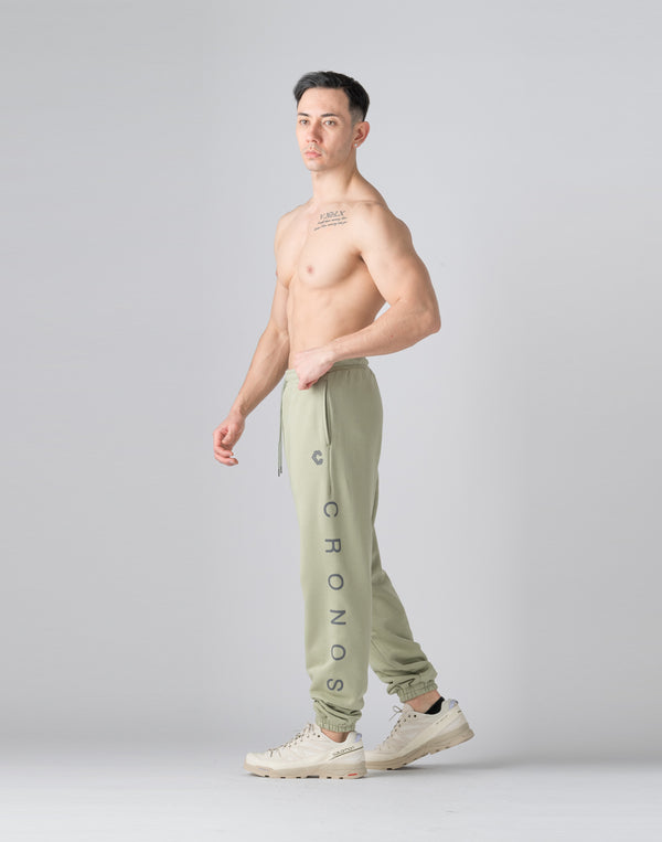 CRONOS Reflector Print Sweat Long Pants【SAGE】