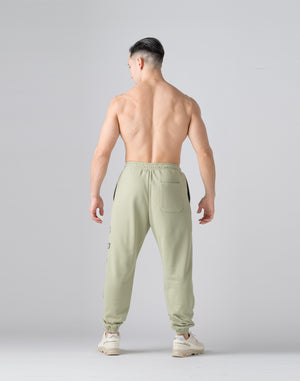 CRONOS Reflector Print Sweat Long Pants【SAGE】