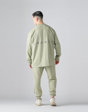 CRONOS Reflector Print Sweat Long Pants【SAGE】