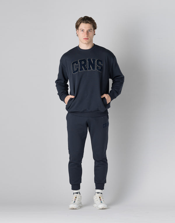 CRONOS 拼布衛衣【NAVY】