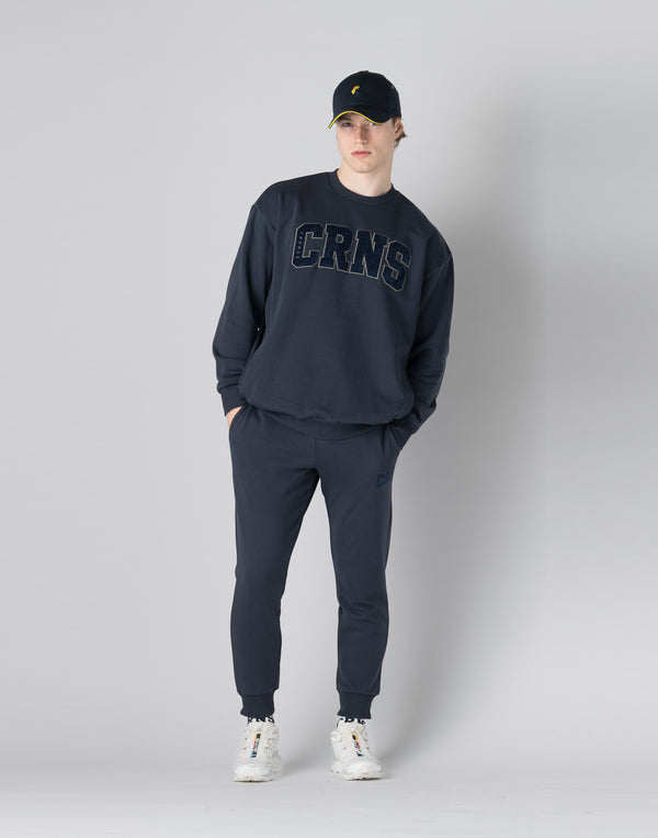 CRONOS 拼布衛衣【NAVY】