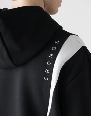 CRONOS ダイアゴナルパネリングフーディー【ボルドー】
