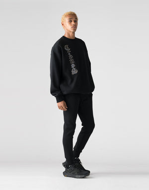 CRONOS Patchwork sweatshirt【BLACK】
