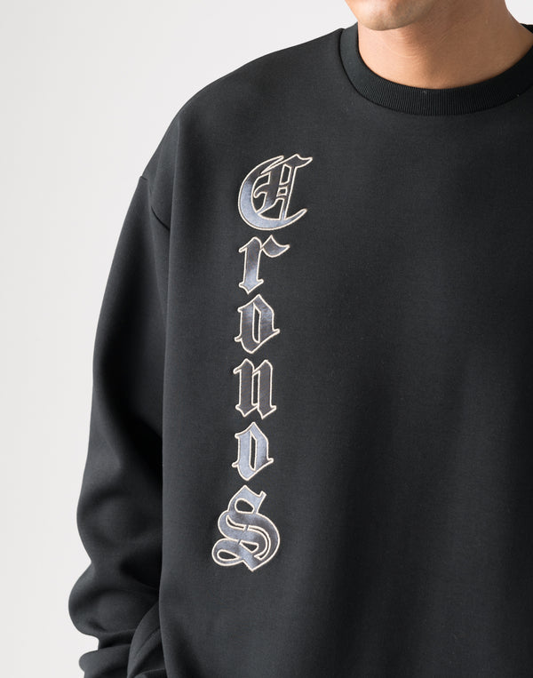 CRONOS パッチワークスウェットシャツ【M.GRAY】