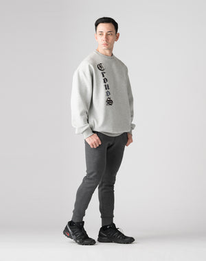 CRONOS パッチワークスウェットシャツ【M.GRAY】