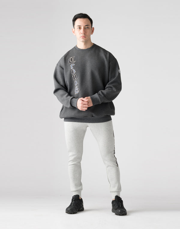 CRONOS Black Letter  long pants【M.GRAY】