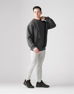 CRONOS Black Letter  long pants【M.GRAY】