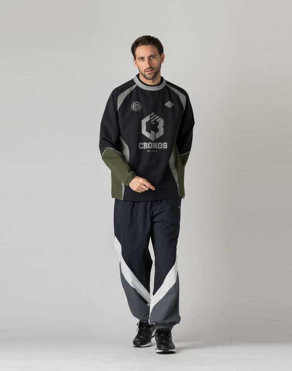 【unisex】CRONOS BLACK Windbreaker  long pants【BLACK】