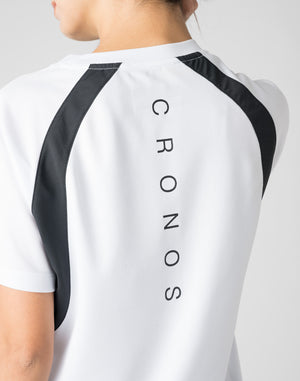 CRONOS WOMEN MESH T-SHIRTS【WHITE】