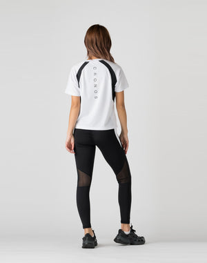 CRONOS WOMEN MESH T-SHIRTS【WHITE】