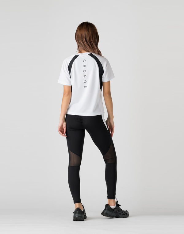 CRONOS WOMEN MESH T-SHIRTS【WHITE】