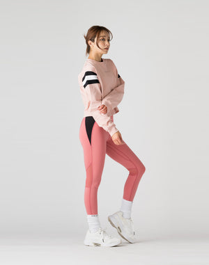 CRONOS WOMEN DIAGONAL LINE LONGSLEEVE【PINK】