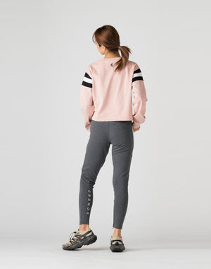 CRONOS WOMEN DIAGONAL LINE LONGSLEEVE【PINK】