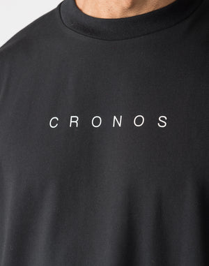 CRONOS Diagonal Panel OverSize T-SHIRT【WHITE】