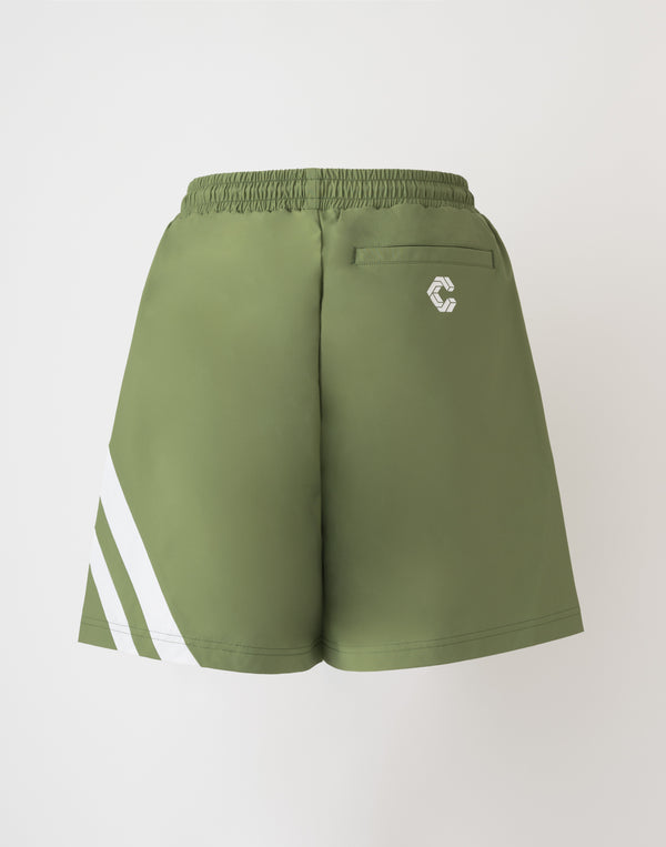 CRONOS 斜線短褲【卡其色】