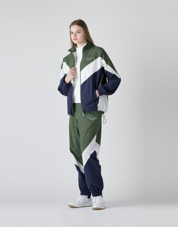 【unisex】CRONOS BLACK Windbreaker  long pants【GREEN】