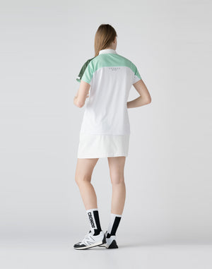 CRONOS BLACK Contrast polo shirt【WHITE】