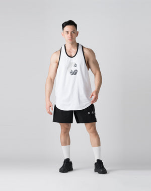 CRONOS Bold Front Logo Stringer Tank【WHITE】