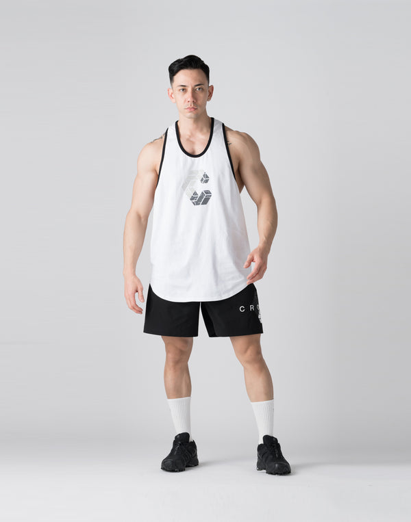 CRONOS Bold Front Logo Stringer Tank【WHITE】