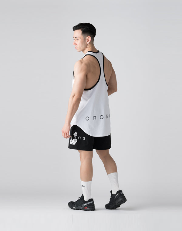 CRONOS Bold Front Logo Stringer Tank【WHITE】