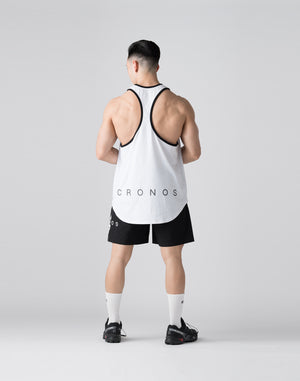 CRONOS Bold Front Logo Stringer Tank【WHITE】