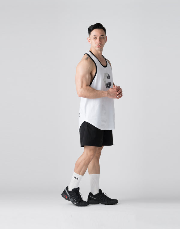CRONOS Bold Front Logo Stringer Tank【WHITE】