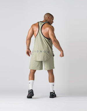 CRONOS Bold Front Logo Stringer Tank【SAGE】